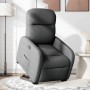 Sillón eléctrico reclinable elevable de tela gris oscuro