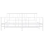 Metal bed frame with headboard and footboard white 183x213 cm by vidaXL, Beds and slatted bases - Ref: Foro24-352552, Price: ...