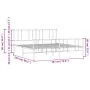 Metal bed frame with headboard and footboard white 183x213 cm by vidaXL, Beds and slatted bases - Ref: Foro24-352552, Price: ...