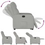 Sillón eléctrico reclinable elevable de tela gris nube