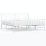 Metallbettgestell mit Kopf- und Fußteil weiß 193x203 cm von vidaXL, Betten und Lattenroste - Ref: Foro24-352553, Preis: 114,8...
