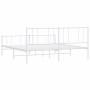 Metallbettgestell mit Kopf- und Fußteil weiß 193x203 cm von vidaXL, Betten und Lattenroste - Ref: Foro24-352553, Preis: 114,8...