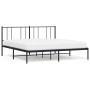 Bed frame with black metal headboard 193x203 cm by vidaXL, Beds and slatted bases - Ref: Foro24-352486, Price: 107,88 €, Disc...