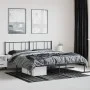 Bed frame with black metal headboard 193x203 cm by vidaXL, Beds and slatted bases - Ref: Foro24-352486, Price: 106,27 €, Disc...
