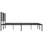 Bed frame with black metal headboard 193x203 cm by vidaXL, Beds and slatted bases - Ref: Foro24-352486, Price: 107,88 €, Disc...