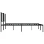 Bed frame with black metal headboard 193x203 cm by vidaXL, Beds and slatted bases - Ref: Foro24-352486, Price: 106,27 €, Disc...