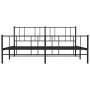 Bettgestell mit Kopf- und Fußteil aus schwarzem Metall, 193 x 203 cm von vidaXL, Betten und Lattenroste - Ref: Foro24-352504,...