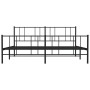 Bettgestell mit Kopf- und Fußteil aus schwarzem Metall, 193 x 203 cm von vidaXL, Betten und Lattenroste - Ref: Foro24-352504,...