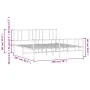 Estructura de cama cabecero y estribo metal negro 193x203cm de vidaXL, Camas y somieres - Ref: Foro24-352504, Precio: 113,06 ...