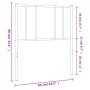 Kopfteil aus weißem Metall, 80 cm von vidaXL, Kopf- und Fußteile - Ref: Foro24-352556, Preis: 20,55 €, Rabatt: %
