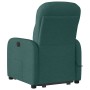 Sillón masaje eléctrico reclinable elevable tela verde oscuro