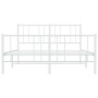 Metallbettgestell mit Kopfteil und weißem Fußteil 120x190 cm von vidaXL, Betten und Lattenroste - Ref: Foro24-352544, Preis: ...