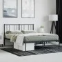 Bed frame with black metal headboard 120x200 cm by vidaXL, Beds and slatted bases - Ref: Foro24-352478, Price: 87,05 €, Disco...