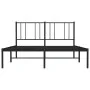 Estructura de cama con cabecero metal negro 120x200 cm de vidaXL, Camas y somieres - Ref: Foro24-352478, Precio: 87,05 €, Des...
