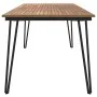 Garden table with solid acacia wood U-shaped legs 180x90x75 cm by vidaXL, Garden tables - Ref: Foro24-319521, Price: 216,14 €...