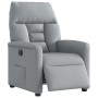 Sillón reclinable eléctrico tela gris claro