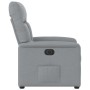 Sillón reclinable eléctrico tela gris claro