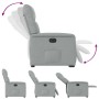Sillón reclinable eléctrico tela gris claro