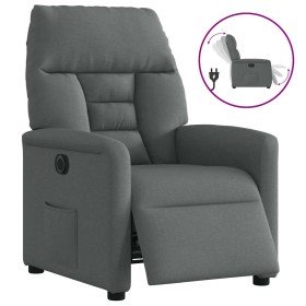 Sillón reclinable eléctrico de tela gris oscuro Sillón reclinable eléctrico de tela gris oscuro