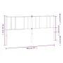Cabecero de metal blanco 193 cm de vidaXL, Cabeceros y pies de cama - Ref: Foro24-352566, Precio: 23,30 €, Descuento: %