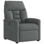 Sillón reclinable eléctrico de tela gris oscuro