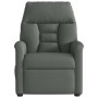 Sillón reclinable eléctrico de tela gris oscuro