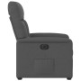 Sillón reclinable eléctrico de tela gris oscuro