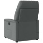 Sillón reclinable eléctrico de tela gris oscuro