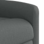 Sillón reclinable eléctrico de tela gris oscuro
