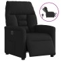 Sillón reclinable eléctrico de tela negro