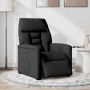 Sillón reclinable eléctrico de tela negro
