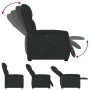 Sillón reclinable eléctrico de tela negro
