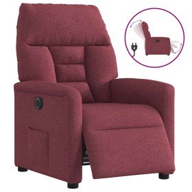 Sillón reclinable eléctrico tela rojo tinto Sillón reclinable eléctrico tela rojo tinto