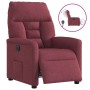 Sillón reclinable eléctrico tela rojo tinto