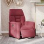 Sillón reclinable eléctrico tela rojo tinto