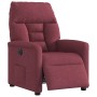 Sillón reclinable eléctrico tela rojo tinto