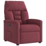 Sillón reclinable eléctrico tela rojo tinto