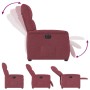 Sillón reclinable eléctrico tela rojo tinto