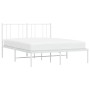 Bettgestell aus Metall mit weißem Kopfteil 120x200 cm von vidaXL, Betten und Lattenroste - Ref: Foro24-352527, Preis: 84,32 €...