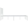 Bettgestell aus Metall mit weißem Kopfteil 120x200 cm von vidaXL, Betten und Lattenroste - Ref: Foro24-352527, Preis: 84,32 €...