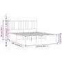Bettgestell aus Metall mit weißem Kopfteil 120x200 cm von vidaXL, Betten und Lattenroste - Ref: Foro24-352527, Preis: 83,22 €...