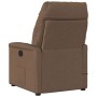 Sillón reclinable eléctrico de tela marrón