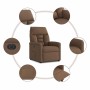 Sillón reclinable eléctrico de tela marrón