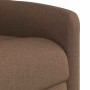 Sillón reclinable eléctrico de tela marrón