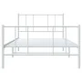 Metallbettgestell mit Kopf- und Fußteil weiß 75x190 cm von vidaXL, Betten und Lattenroste - Ref: Foro24-352537, Preis: 65,42 ...