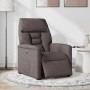 Sillón reclinable eléctrico tela marrón oscuro