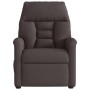 Sillón reclinable eléctrico tela marrón oscuro
