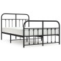 Estructura de cama cabecero y estribo metal negro 120x200 cm de vidaXL, Camas y somieres - Ref: Foro24-352594, Precio: 122,42 €