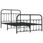 Estructura de cama cabecero y estribo metal negro 120x200 cm de vidaXL, Camas y somieres - Ref: Foro24-352594, Precio: 122,42 €