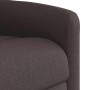 Sillón reclinable eléctrico tela marrón oscuro